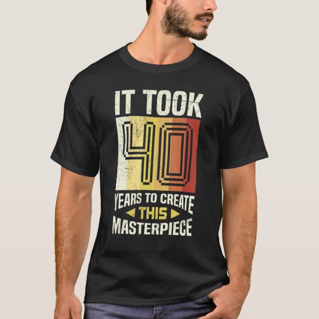 Manar Pappa födelsedag 40 år mästerverk T Shirt (Framsida)