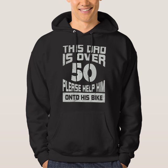 Manar Pappa födelsedag 50 år Far Hoodie (Framsida)