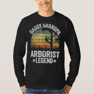 Manar pappa Grandpa Arborist Legend Träd klättring T Shirt
