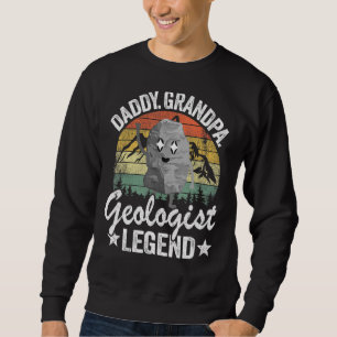 Manar pappa Grandpa Geolog Legend Geology Pappa Ro Lång Ärmad Tröja