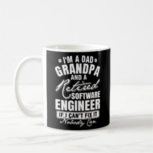Manar Pappa Grandpa och en pensionerad Software In Kaffemugg