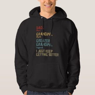 Manar Pappa Grandpa Underbar Grandpa Best Fars dag Hoodie