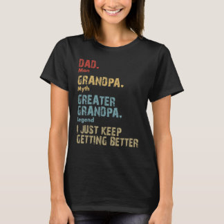 Manar Pappa Grandpa Underbar Grandpa Best Fars dag T Shirt