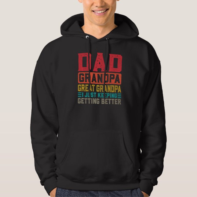 Manar Pappa Grandpa Underbar Grandpa Underbar Gran Hoodie (Framsida)