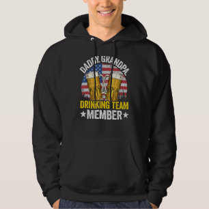Manar pappa Grandpa USA Drinking Team 4:e av Hoodie