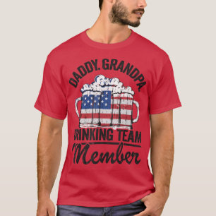 Manar pappa Grandpa USA Drinking Team Member Pappa T Shirt