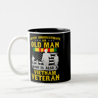 Manar Pappa Grandpa Vietnam Veteran Vintage Shirt Två-Tonad Mugg