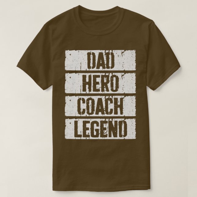 Manar Pappa Hero Coach Legend Fars dag  T Shirt (Design framsida)