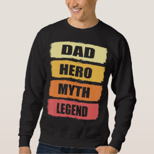 Manar Pappa Hero Myth Legend Best Far Fars dag Lång Ärmad Tröja
