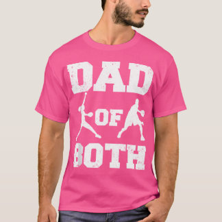 Manar Pappa i båda vackra Softball Basketball Papp T Shirt