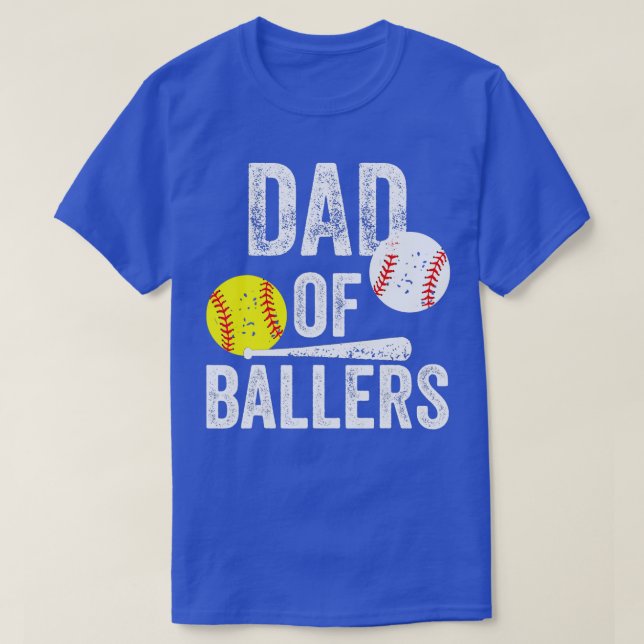 Manar Pappa i Ballers Funny Pappa i Baseball och S T Shirt (Design framsida)