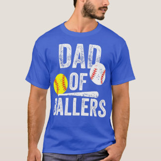 Manar Pappa i Ballers Funny Pappa i Baseball och S T Shirt