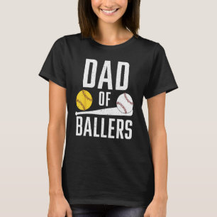 Manar Pappa i Ballers Pappa i Softball och Basebal T Shirt