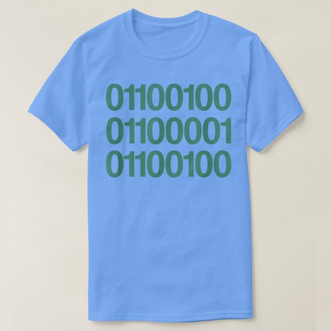 Manar Pappa i Binary    CodeFunny Fars dag Gift  T Shirt (Design framsida)