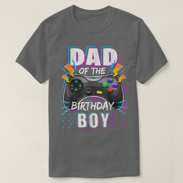 Manar Pappa i Birthday Boy Matching Video Gamer T Shirt (Design framsida)