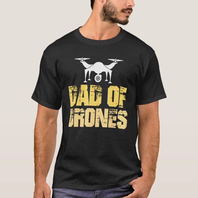 Manar Pappa i Drones FPV-flygande Quadcopter UAV-s T Shirt (Framsida)