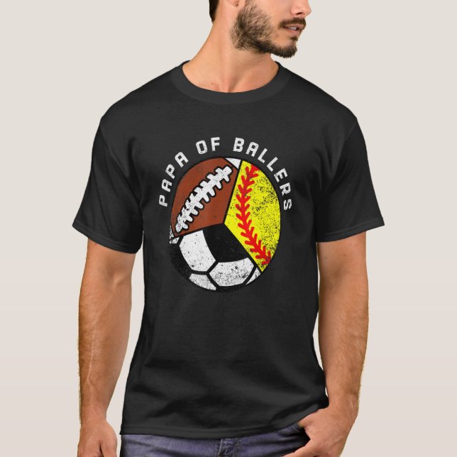Manar Pappa i fotbollsfotbollsfotbollsfotbollsfotb T Shirt (Framsida)