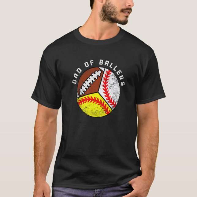 Manar Pappa i fotbollsmatchen Ballers Baseball Da T Shirt (Framsida)