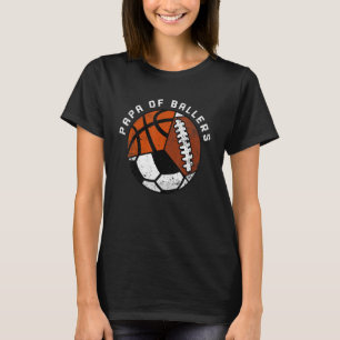 Manar Pappa i fotbollsmatchen Basketboll för fotbo T Shirt