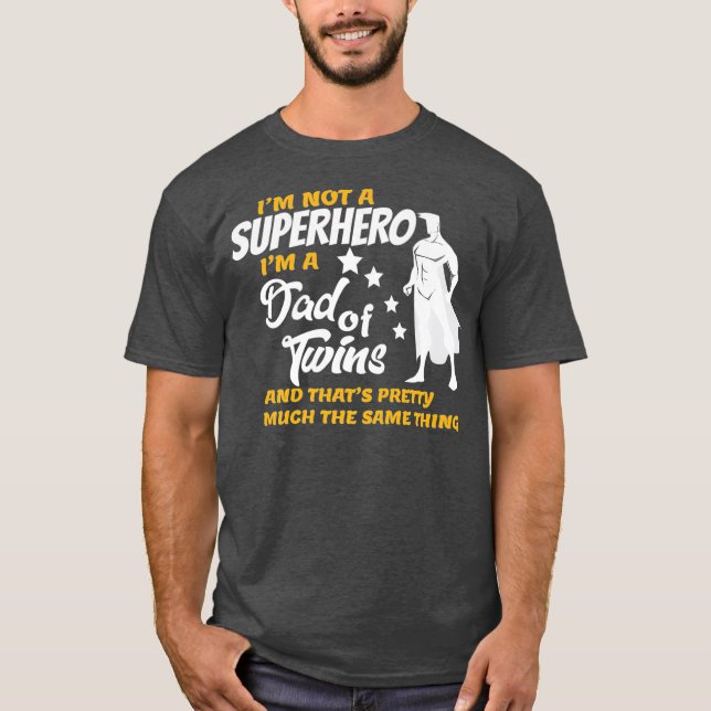 Manar Pappa i Twillingar Lättgåva till Twillingar  T Shirt (Framsida)