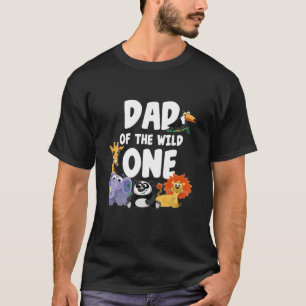 Manar Pappa i Vilden Ett djurparkstema födelsedags T Shirt