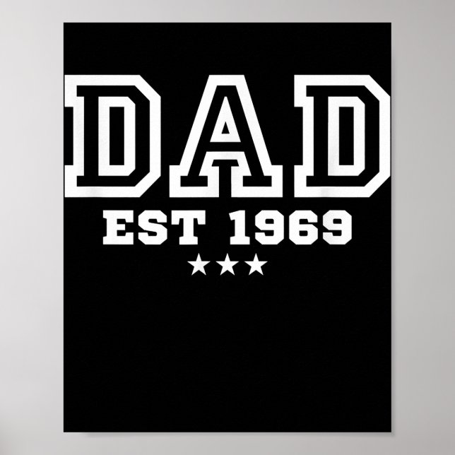 Manar Pappa inrättade 1969 Fars dag Gift Poster (Framsidan)