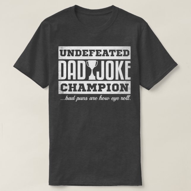 Manar Pappa Joke Champion lustig fars dag-gåva dål T Shirt (Design framsida)