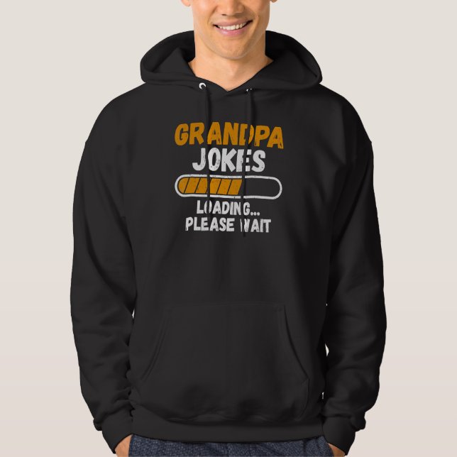 Manar Pappa Joke Loading Roligt Humor Fars dag Hoodie (Framsida)