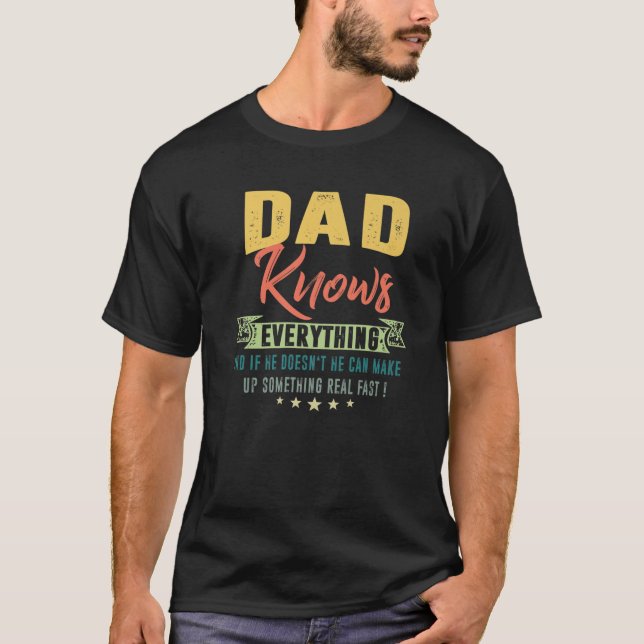 Manar Pappa känner till allt 60:e underbara Fars d T Shirt (Framsida)
