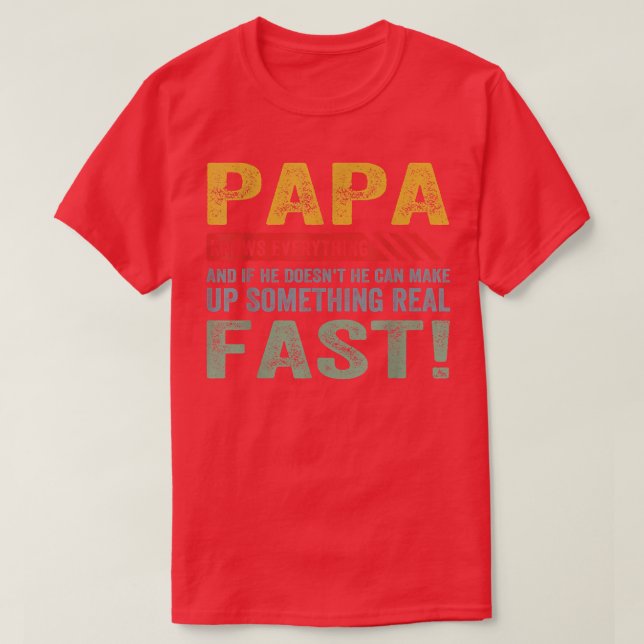 Manar Pappa känner till allt farfar Fars dag VI T Shirt (Design framsida)