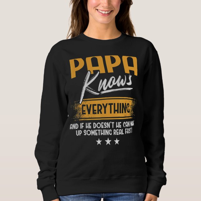 Manar Pappa känner till allt Fars dag T Shirt (Framsida)