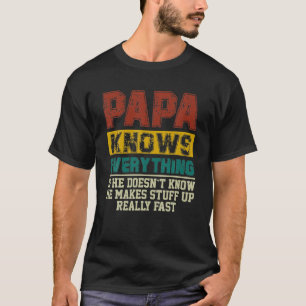 Manar Pappa känner till allt Vintage Pappa Älskare T Shirt