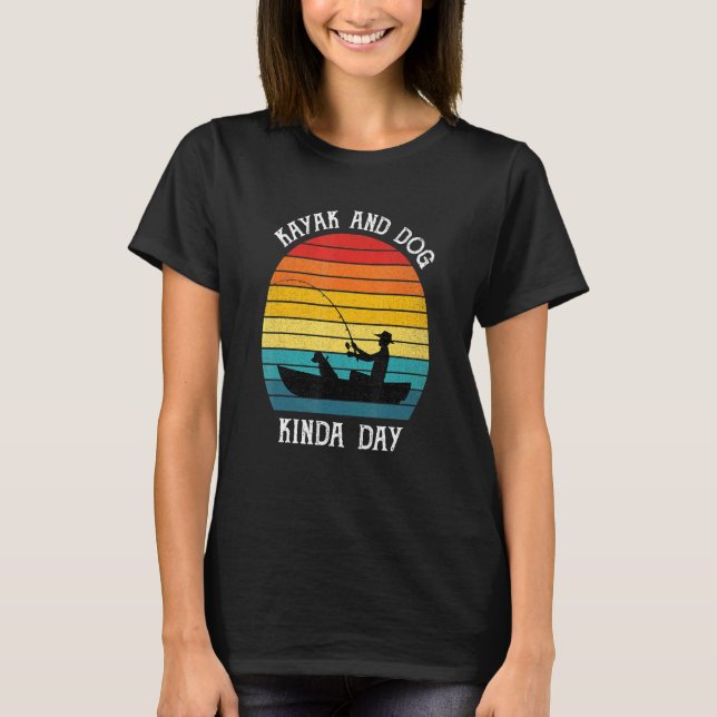 Manar Pappa Kayak Kayaking Hund Boating Summer Kay T Shirt (Framsida)