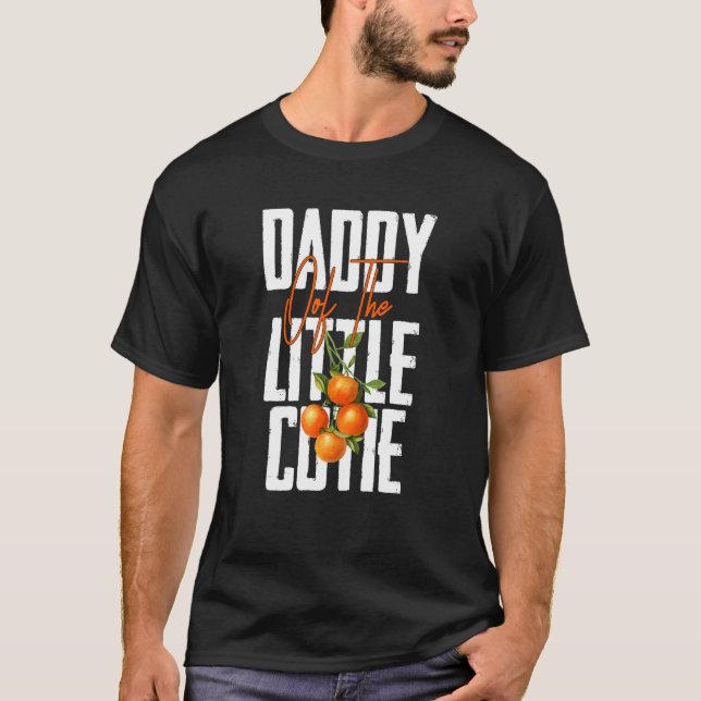 Manar Pappa Little Cutie Baby Shower Orange 1st Bi T Shirt (Framsida)