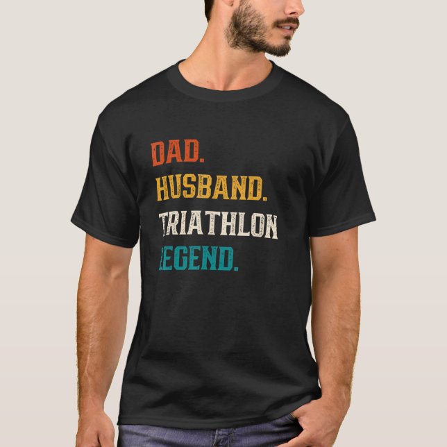 Manar Pappa Make Triathlon Legend Triathlon T Shirt (Framsida)