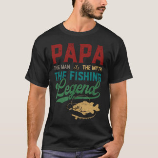 Manar Pappa man Myth Fishing Legend Funny Fishing T Shirt