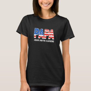Manar Pappa Man Myth Legend Pappa Far Fars dag T Shirt