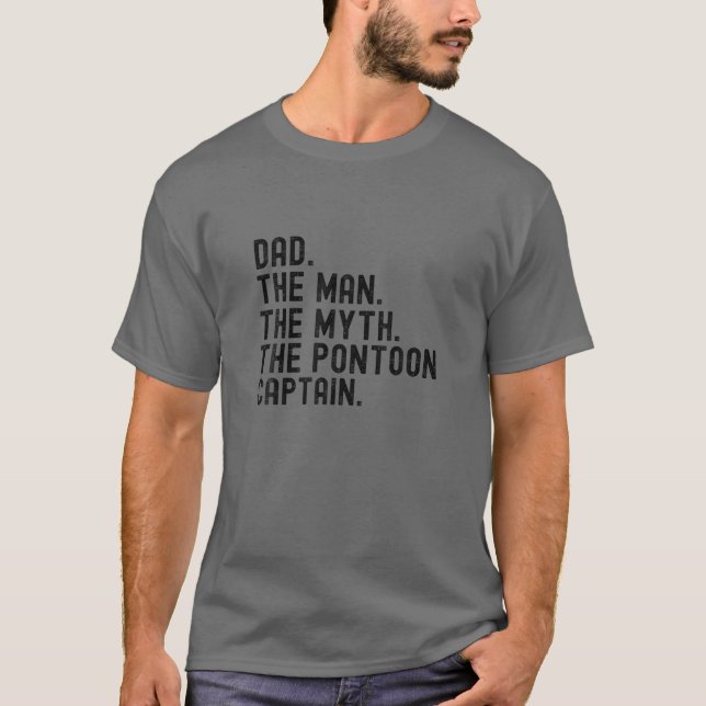 Manar Pappa Man Myth Pontoon kapten Pontooning Boa T Shirt (Framsida)