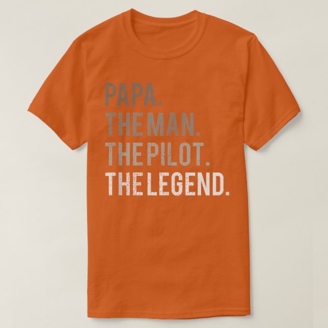 Manar Pappa människan, piloten, den ledande flyglä T Shirt (Design framsida)