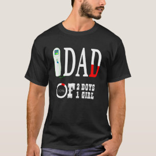 Manar Pappa med 2 pojkar 1 Far eller morfar med 3 T Shirt