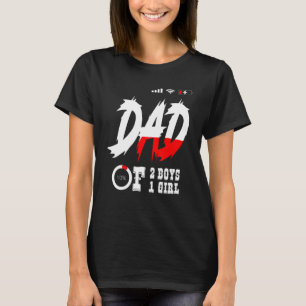 Manar Pappa med 2 pojkar 1 Far eller morfar med 3 T Shirt