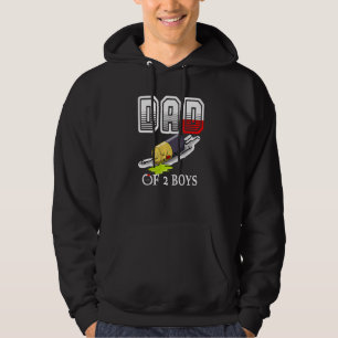 Manar Pappa med 2 pojkar Far eller morfar med 2 ba Hoodie