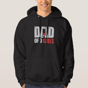 Manar Pappa med 3 flickor - Far med tre döttrar Hoodie