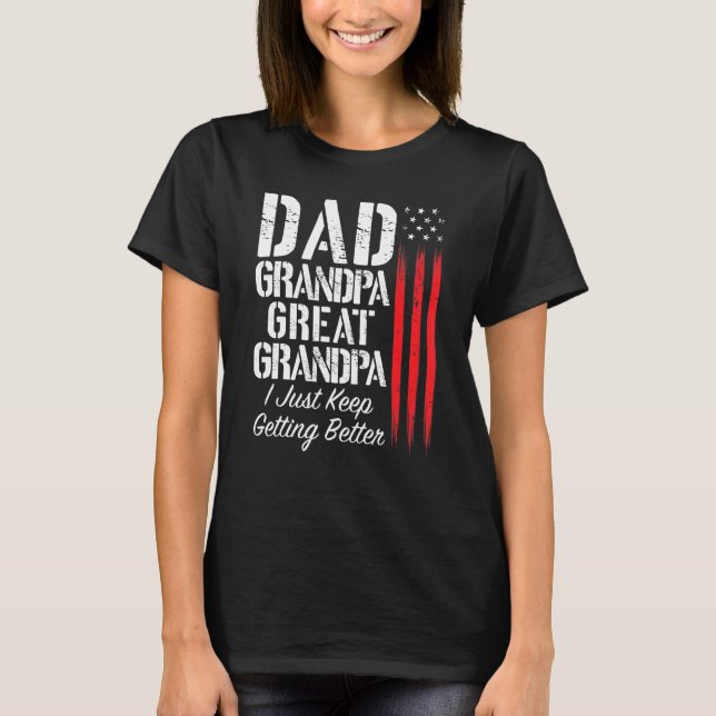 Manar Pappa morfar Underbar morfar jag bara Behåll T Shirt (Framsida)
