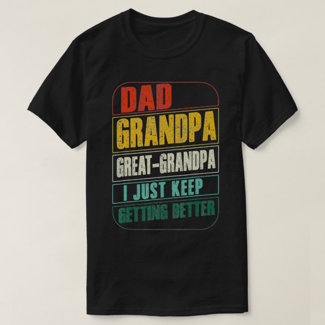 Manar Pappa morfar Underbar morfar jag bara Behåll T Shirt (Design framsida)