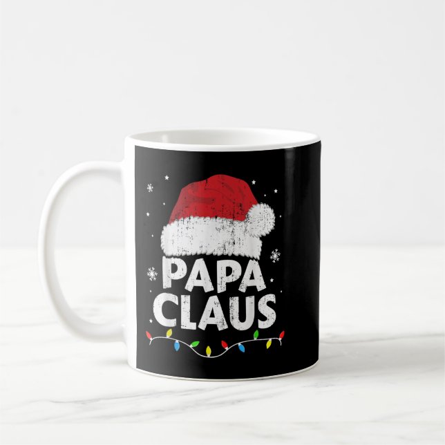 Manar Pappa morpa claus christmas ljus matchning Kaffemugg (Vänster)