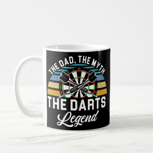 Manar Pappa Myth Darts Legend Far Dart Player Kaffemugg (Vänster)
