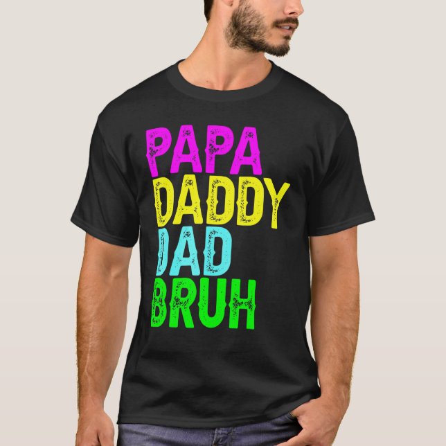 Manar Pappa pappa Pappa Bruh Fars dag Pappa och Pa T Shirt (Framsida)