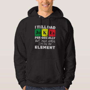 Manar pappa Periodic Bord Inslag Jokes Far Jo Hoodie