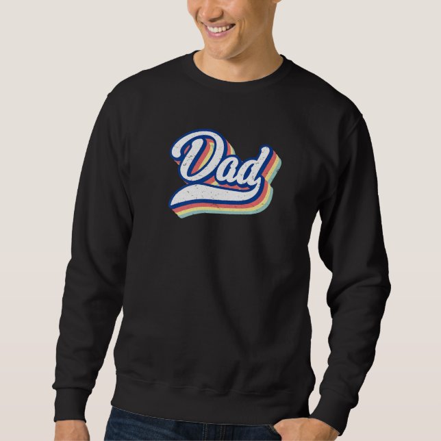 Manar Pappa Retro Fars dag Ny pappa pappa ska vara Lång Ärmad Tröja (Framsida)